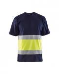T-shirt haute visibilité bleu marine/jaune 