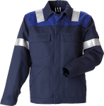 Veste de travail, ANTIFLAME / ANTISTATIC, classe 1, 12002 - Marine / Bleu royal 