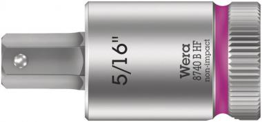 8740 B HF Douille-embout Zyklop pour vis à six pans creux, à emmanchement 3/8" avec fonction de retenue, 5/16" x 38.5 mm 
