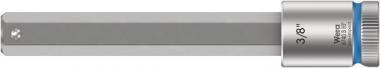 8740 B HF Douille-embout Zyklop pour vis à six pans creux, à emmanchement 3/8" avec fonction de retenue, 3/8" x 100 mm 