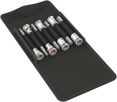 8740 B HF 1 Jeu de douille-embouts Zyklop avec fonction de retenue et attachement 3/8", 7 pièces 