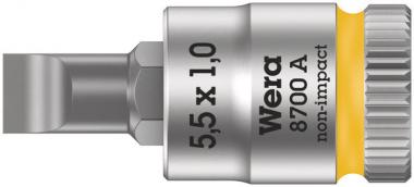 8700 A FL Douille-embout pour vis à fente Zyklop à emmanchement 1/4", 1 x 5.5 x 28 mm 