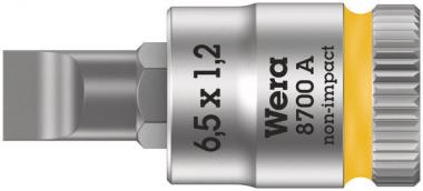 8700 A FL Douille-embout pour vis à fente Zyklop à emmanchement 1/4", 1.2 x 6.5 x 28 mm 