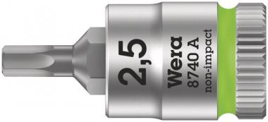 8740 A Douille-embout Zyklop pour vis à six pans creux, à emmanchement 1/4", 2.5 x 28 mm 