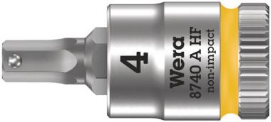 8740 A HF Douille-embout Zyklop pour vis à six pans creux, à emmanchement 1/4" avec fonction de retenue, 4 x 28 mm 