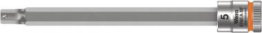 8740 A HF Zyklop Bitnuss mit 1/4"-Antrieb, mit Haltefunktion für Innensechskantschrauben, 5 x 100 mm 