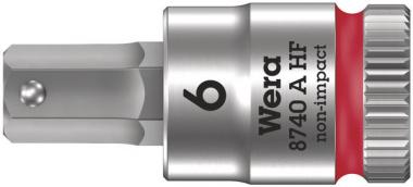 8740 A HF Zyklop Bitnuss mit 1/4"-Antrieb, mit Haltefunktion für Innensechskantschrauben, 6 x 28 mm 