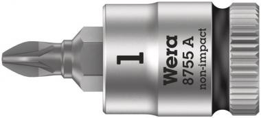 8755 A Pozidriv Zyklop Bitnuss mit 1/4"-Antrieb, PZ 1 x 28 mm 