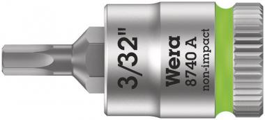8740 A Zyklop Bitnuss mit 1/4"-Antrieb, für Innensechskantschrauben, 3/32" x 28 mm 