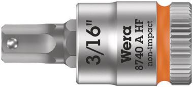 8740 A HF Zyklop Bitnuss mit 1/4"-Antrieb, mit Haltefunktion für Innensechskantschrauben, 3/16" x 28 mm 