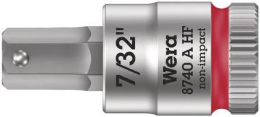 8740 A HF Zyklop Bitnuss mit 1/4"-Antrieb, mit Haltefunktion für Innensechskantschrauben, 7/32" x 28 mm 