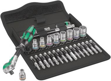 8100 SA 9 Jeu cliquet Zyklop Speed, à carré 1/4", syst. impérial, 28 pièces 