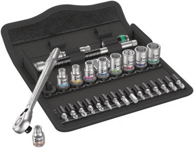 8100 SA 11 Zyklop Metal-Knarrensatz, Umschalthebel, 1/4"-Antrieb, zöllig, 28-teilig 