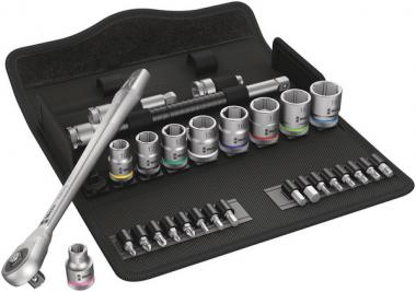 8100 SB 7 Zyklop Metal-Knarrensatz, Durchsteckvierkant, 3/8"-Antrieb, metrisch, 29-teilig 