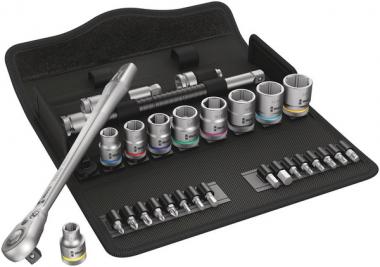 8100 SB 11 Zyklop Metal-Knarrensatz, Umschalthebel, 3/8"-Antrieb, zöllig, 29-teilig 
