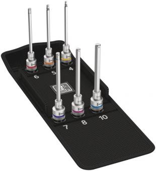 8740 C HF 2 Zyklop Jeu de douilles à embout à six pans creux avec fonction de retenue, à emmanchement 1/2", 6 pièces 