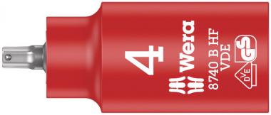 8740 B VDE HF Zyklop Bitnuss, isoliert, mit 3/8"-Antrieb, mit Haltefunktion für Innensechskantschrauben, 4 x 55 mm 