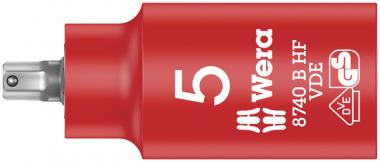 8740 B VDE HF Zyklop Bitnuss, isoliert, mit 3/8"-Antrieb, mit Haltefunktion für Innensechskantschrauben, 5 x 55 mm 