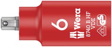 8740 B VDE HF Zyklop Bitnuss, isoliert, mit 3/8"-Antrieb, mit Haltefunktion für Innensechskantschrauben, 6 x 55 mm 