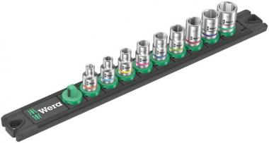 Nuss-Magnetleiste A Imperial 1 Zyklop Steckschlüsseleinsatz-Satz, 1/4"-Antrieb, zöllig, 9-teilig 