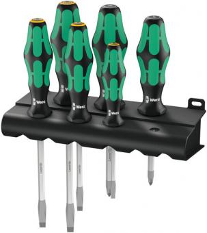 334/355 SK/6 Jeu de tournevis Kraftform Plus Lasertip + Rack, 6 pièces 