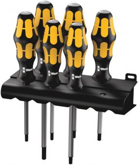 977/6 TORX® Schraubendrehersatz Kraftform Wera: Der Schraubmeißel + Rack, 6-teilig 