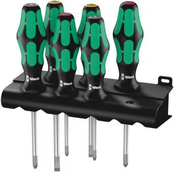 335/350/355/6 Jeu de tournevis Kraftform Plus Lasertip + Rack, 6 pièces 