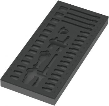 Insert en mousse 9820 pour jeu de cliquet 8000 A Zyklop 1/4" 1, sans outils, 172 x 30 x 392 mm 