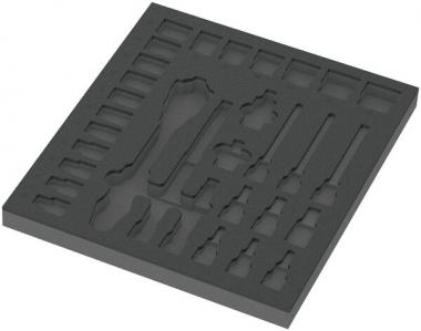 Insert en mousse 9822 pour jeu de cliquet 8000 C Zyklop 1/2" 1, sans outils, 344 x 30 x 392 mm 
