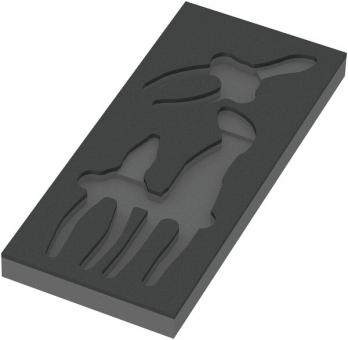 Insert en mousse 9880 pour jeu de pinces KNIPEX 1, sans outils, 172 x 30 x 392 mm 