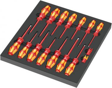 Insert en mousse 9711 jeu de tournevis VDE 1, 16 pièces 