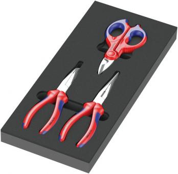 Insert en mousse 9781 jeu de pinces KNIPEX 2, 3 pièces 