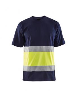 High Vis T-Shirt Marine blau/gelb 