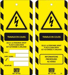 Affiche PVC Travaux en cours" Français dim. 350 x 500mm" 