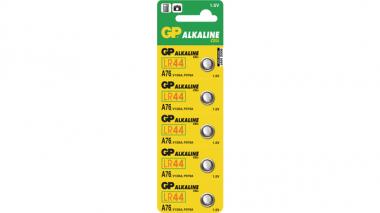 Knopfzellen-Batterie Alkali/Mangan 1.5V VE=Packung à 5 Stück, GP 76A-C5 / LR44 / LR1154 / AG13 