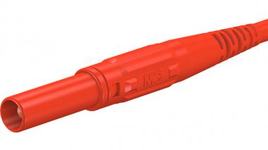 Sicherheitslaborstecker ø 4mm rot CAT II, XL-410 RED 