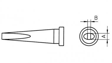 Lötspitze Meisselform, lang, 2.0mm x 1.0mm, LT L 