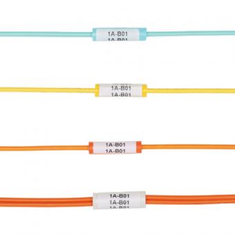 Gaine d'identification de câble de fibre optique, 3mm, PVC flexible, blanc, 100 pcs 