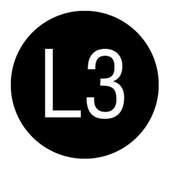 Etiquette d'identification CONDUCTEUR EXTERIEUR - symbole L3", Ø 20mm, 10 pcs" 
