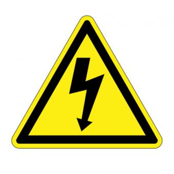 Symbole d'avertissement ISO ATTENTION - RISQUE DE CHOC ELECTRIQUE", 25,4mm, 10 pcs" 