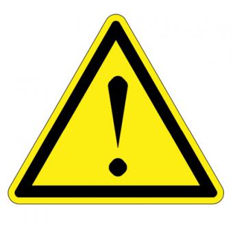 Symbole d'avertissement ISO ATTENTION - AVERTISSEMENT GENERAL, RISQUE DE DANGER", 25,4mm, 10 pcs" 