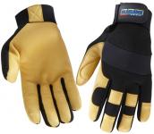 2231 Handschuh Handwerk, schwarz/gelb 