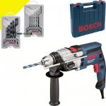 Schlagbohrmaschine GSB 19-2 RE Professional mit 7 X-Pro Line CYL-1 Meißel + 7 X-Pro Line Wood Meißel 