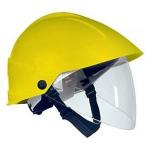Helm mit integriertem Visier, Klasse 1, gelb 