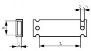 Kennzeichnungsträger 52mm x 13mm 50 Stk. transparent, HC 12-52 
