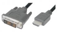 Câble HDMI - DVI m - m 2.00m noir, MMK 630-200SB 