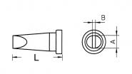 Lötspitze Meisselform 1.6mm, 1.6mm x 0.7mm, LT A 
