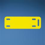 Markierungsplättchen, 76,2 x 12,7mm, gelb, 50/Kassette 