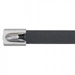 Collier de serrage Pan-Steel, Acier inoxydable 316, revêtement Polyester, 50,8mm, noir, 50 pcs 